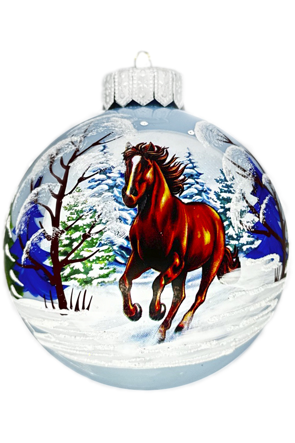 Елочный шар Лошадка быстрая КУ-100-254004